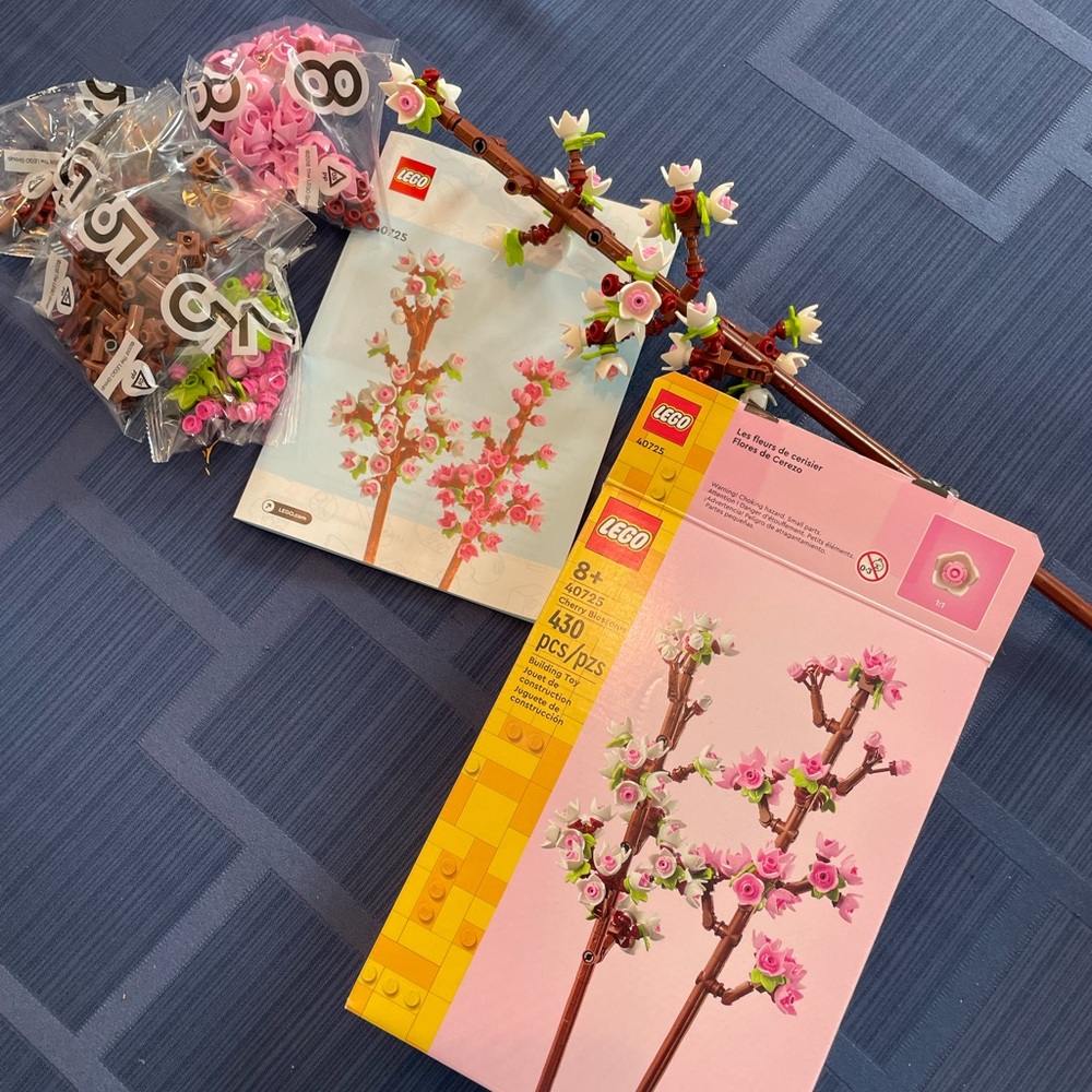 LEGO Botanical Collection with Pink and White Blossoms